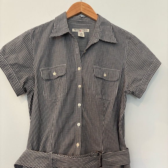 Polo Jeans Company Ralph Lauren Vintage Y2K Black & White Gingham Dress Size XL - Picture 3 of 7